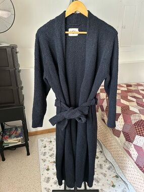 Ugg Plush Knit Long Lenny Robe Black XL